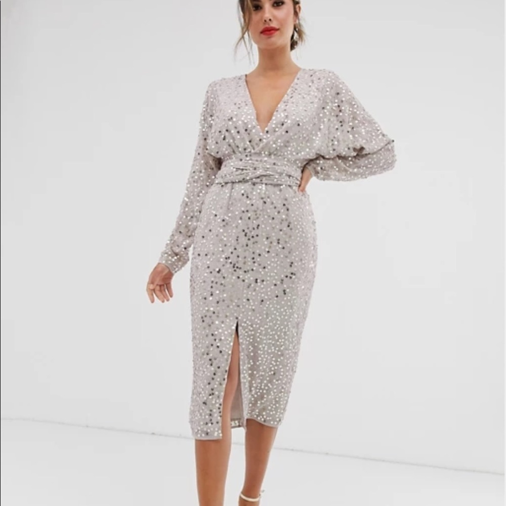 ASOS Dolman Sleeve Sequin Dress NWT